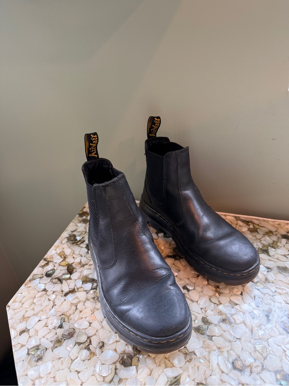 Doc Marten Black Leather Chelsea Boots